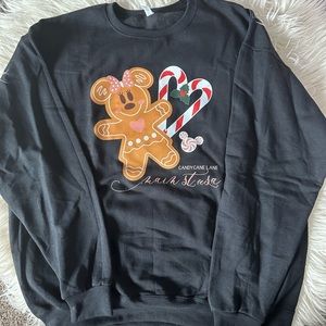 christmas minnie mouse gingerbread crewneck